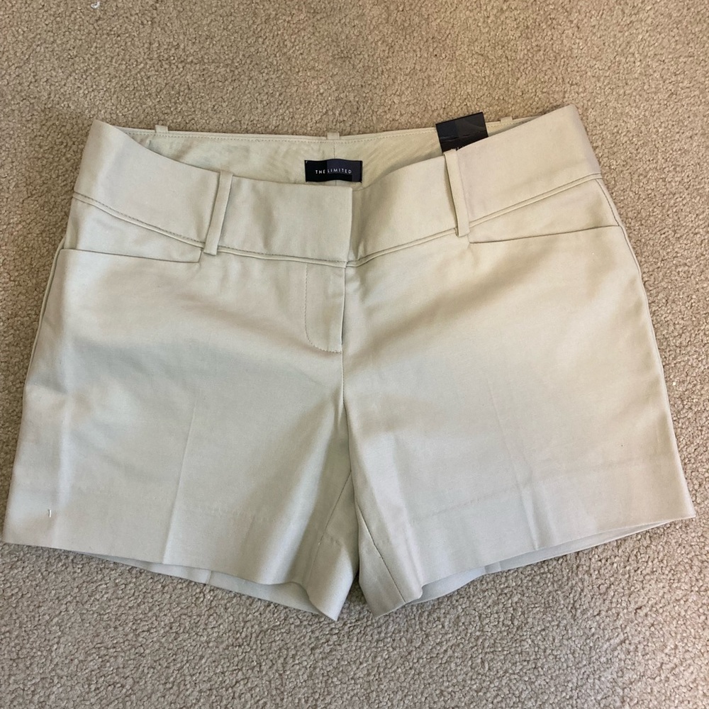 NWT The Limited khaki tailored shorts